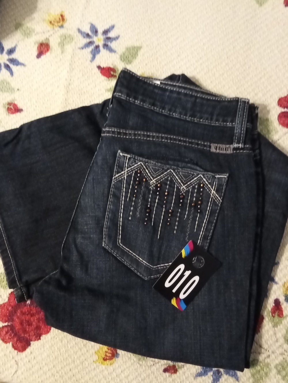 Cruel Hannah Dark Indigo Women's Boot Cut Jeans with Embellished Pocket
